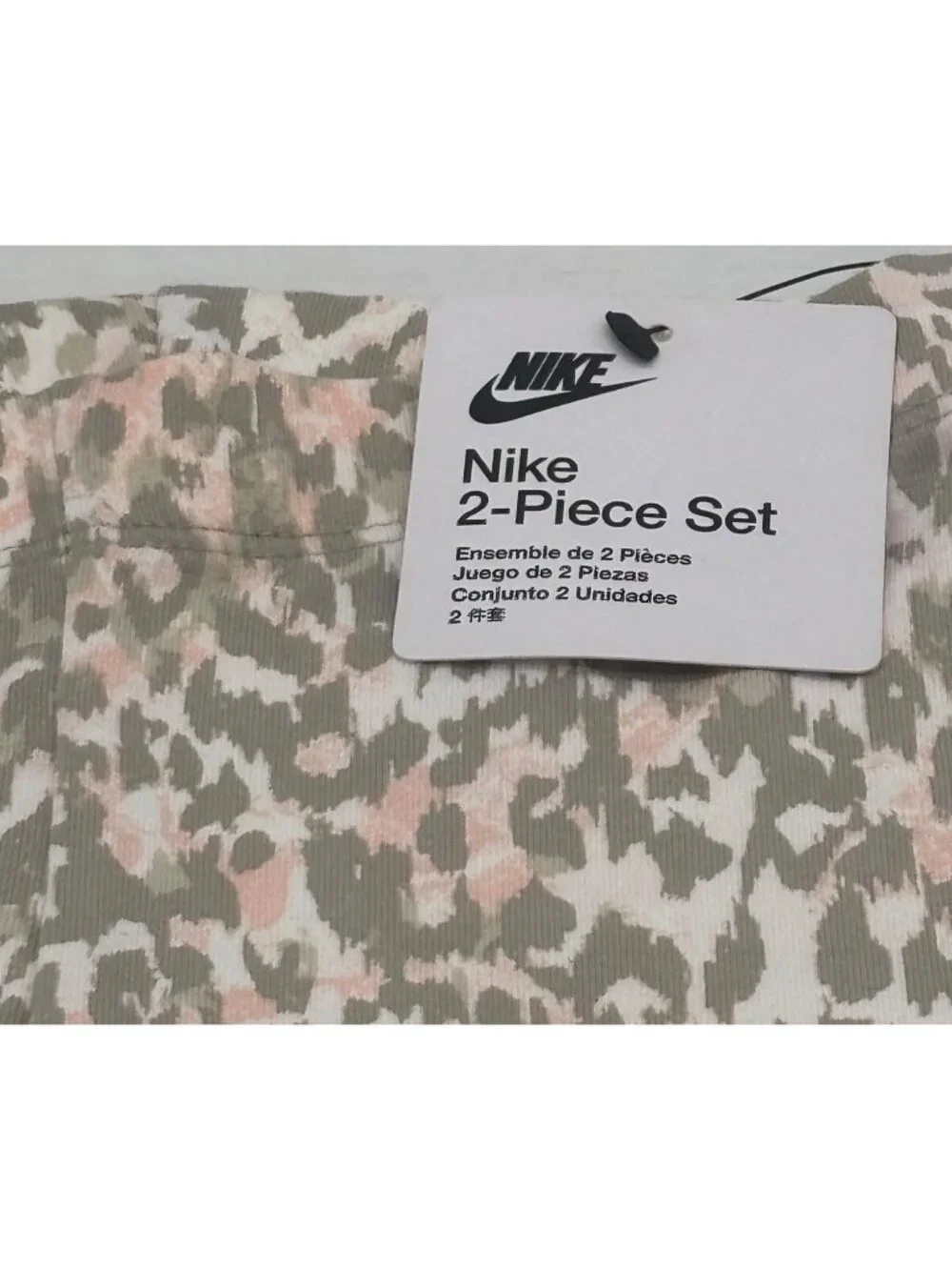 Nike Toddler Girls Pink & Green Leopard Print Leggings, Sz. 3T